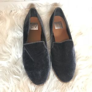 Velvet Navy Loafers